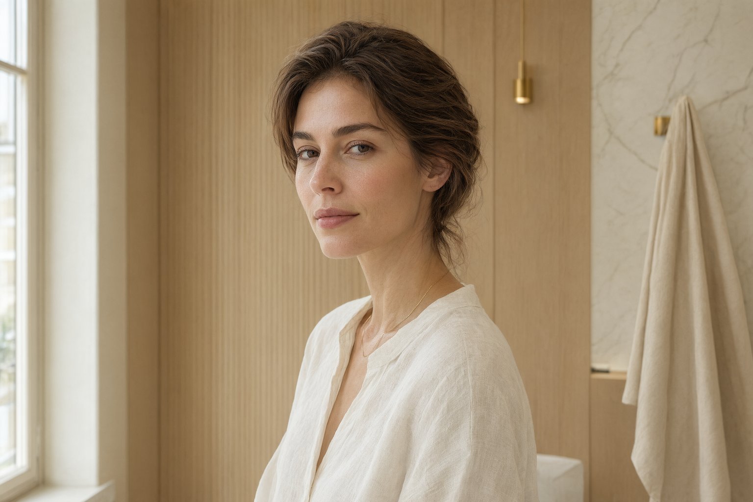 Regard rouvert après correction de sourcils tombants